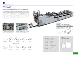 ZB1300B Sheet-feeding Bag Tube Forming Machine